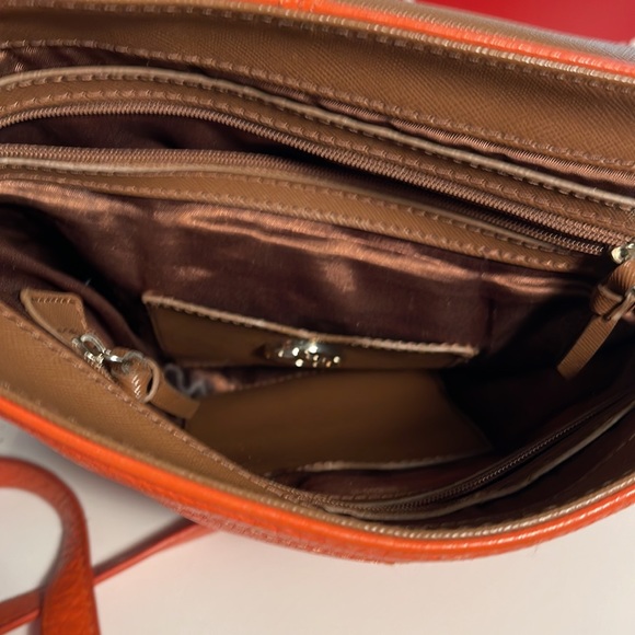 DKNYC (Leather) Shoulder Bag and the Color is a Burnt Orange. - Picture 3 of 4